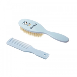 Akuku - Set perie si pieptan natural-A0307