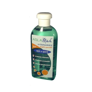 Aslamed apa de gura cu clorhexidina si argila 250ml
