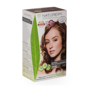 Naturigin Vopsea permanenta blond mediu roscat 7.4