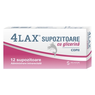 4lax Copii X 12 Supozitoare Cu Glicerina Pentru Copii