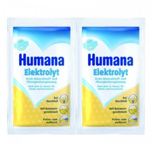 Humana Elektrolyt banane saruri de rehidratare folie cu 2 plicuri